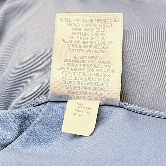 Kona Sol Light Blue Deep Plunging V Wired Halter Tie Padded Pinup Bikini Top S - Picture 4 of 4